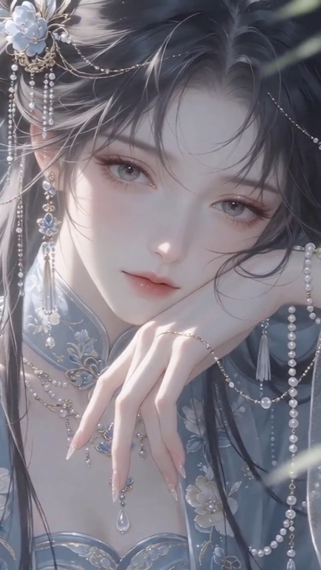 竹影小憩少女