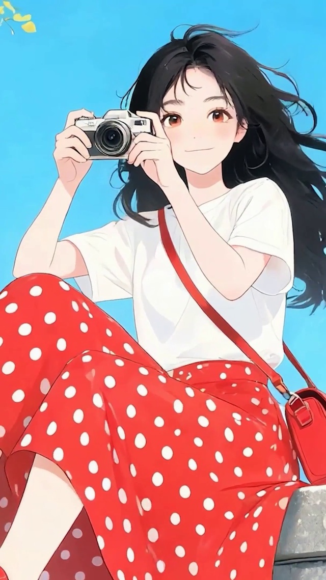 拍照女孩