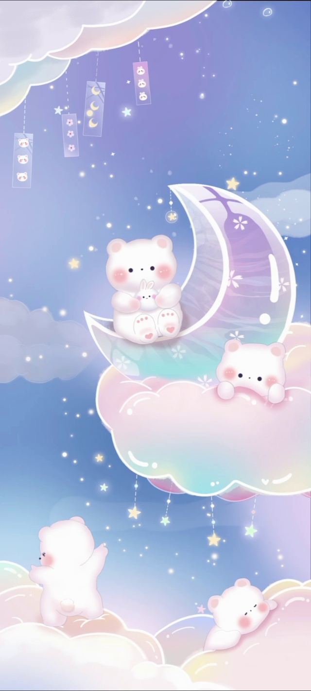 可爱梦幻月亮元气熊