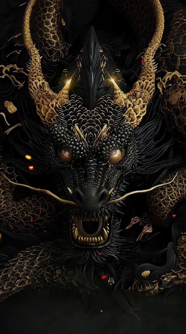 霸气的黑金神龙