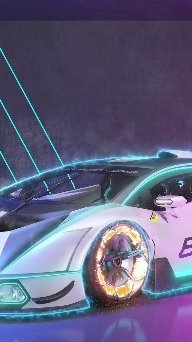 4D赛博朋克兰博基尼跑车炫酷