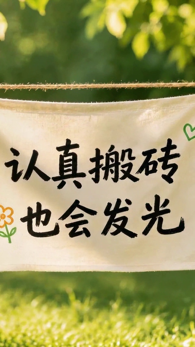 认真搬砖也会发光
