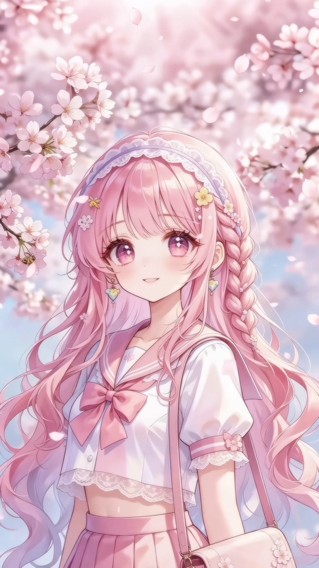 春日的樱花少女