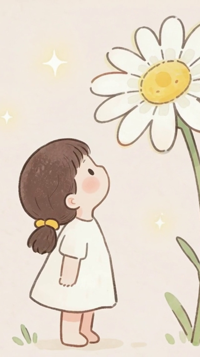 女孩和花朵