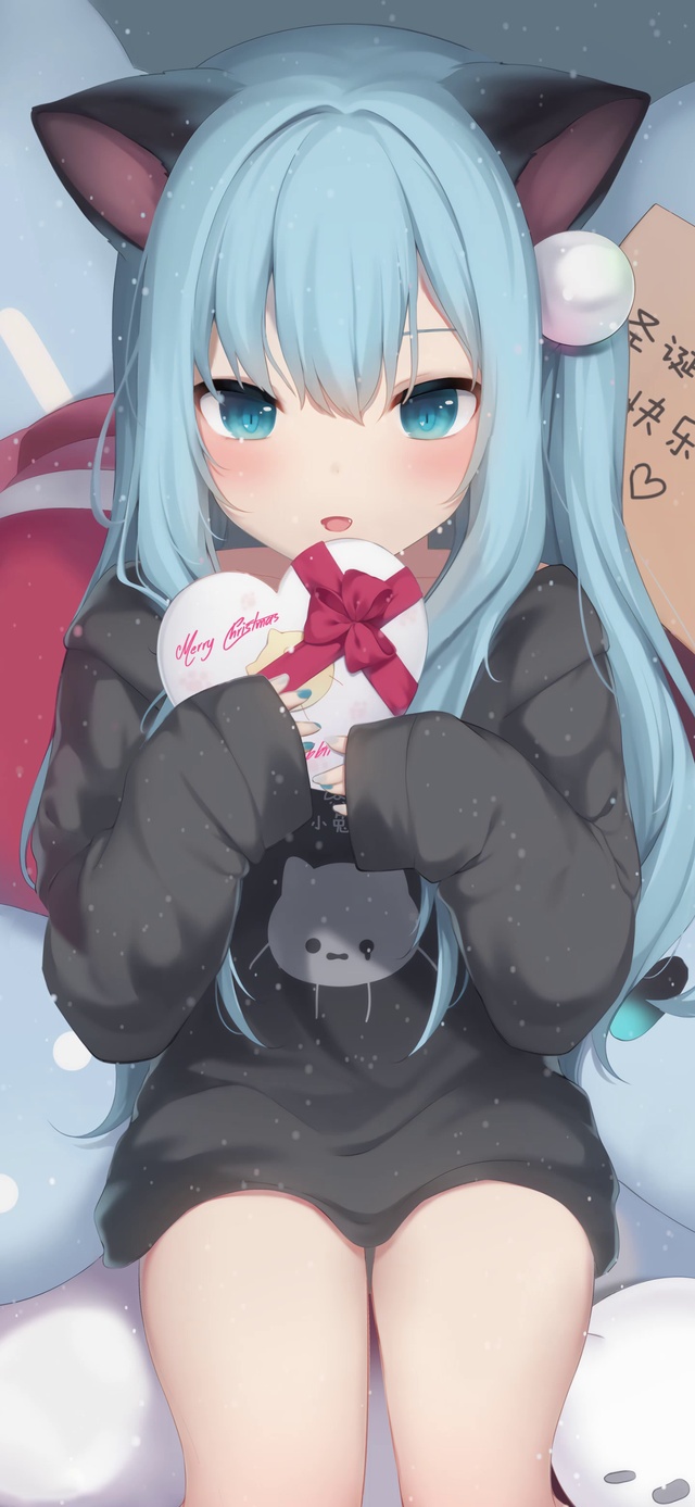 我，我喜欢你……猫羽雫2k原画
第四波圣诞快乐2K，原图画师Pixiv『甘城なつき』