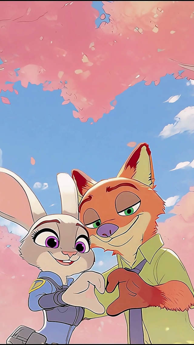 动物城CP甜蜜比心