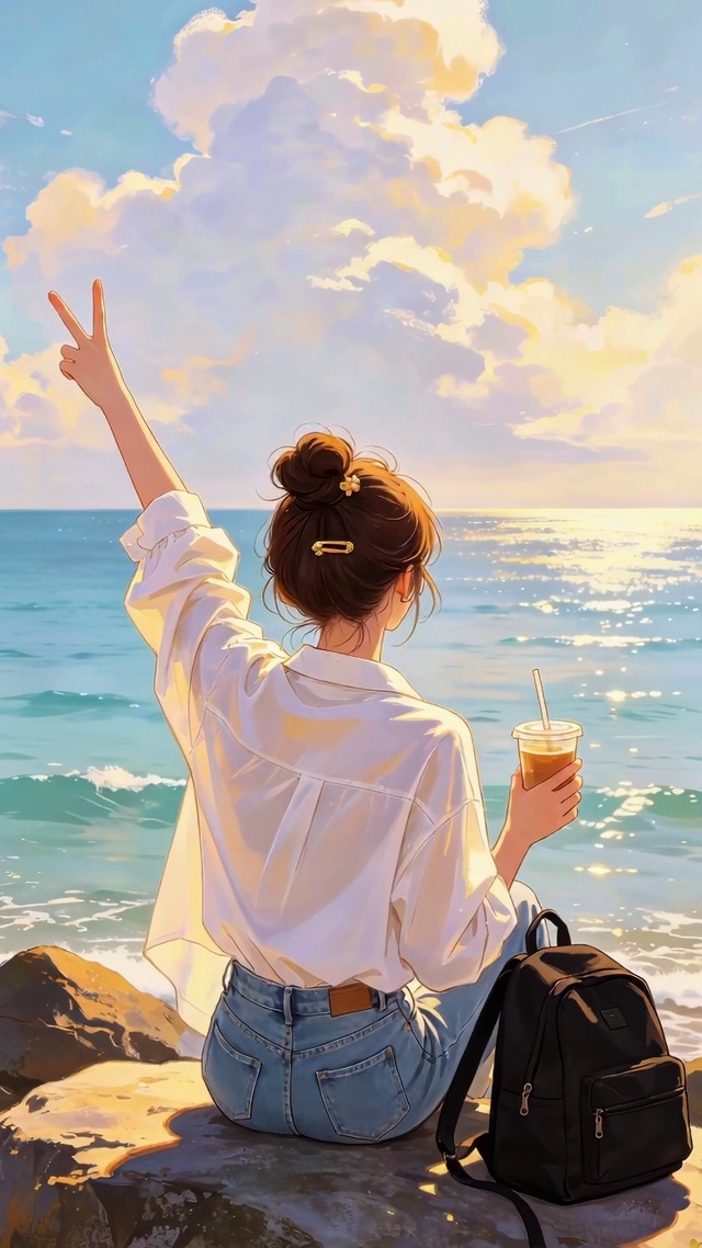 清爽夏日海边