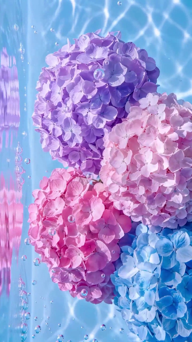 水中绣球花
