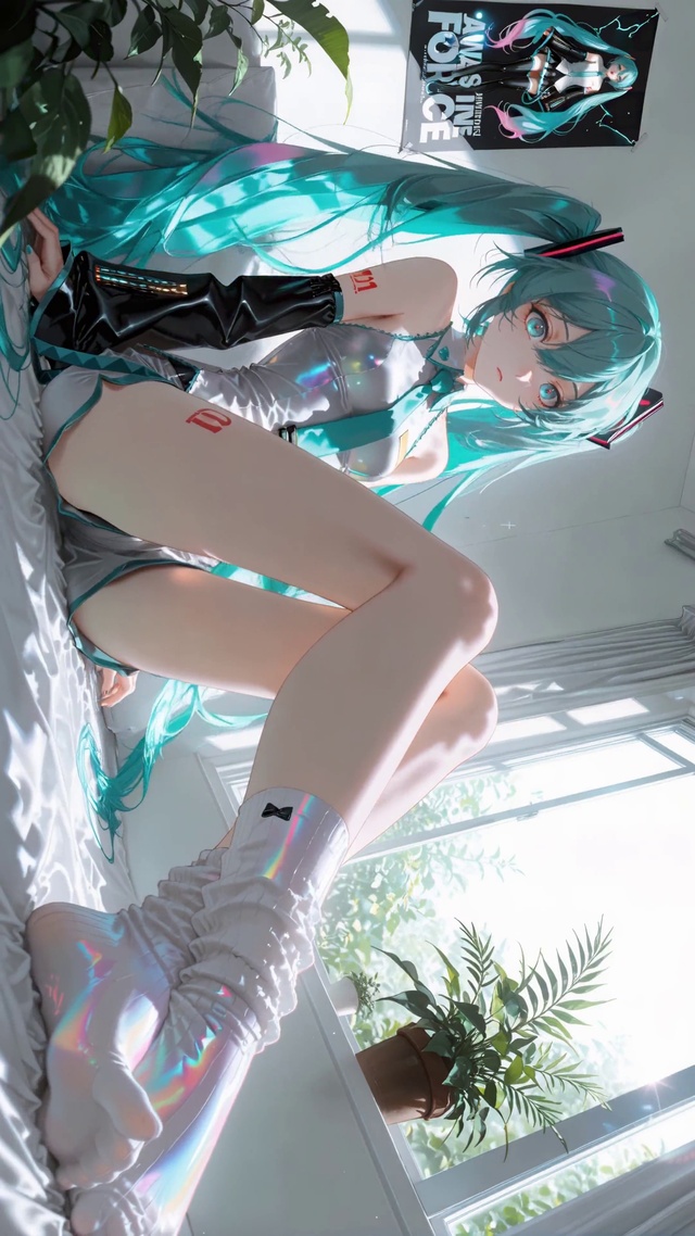 双马尾可爱长腿女孩