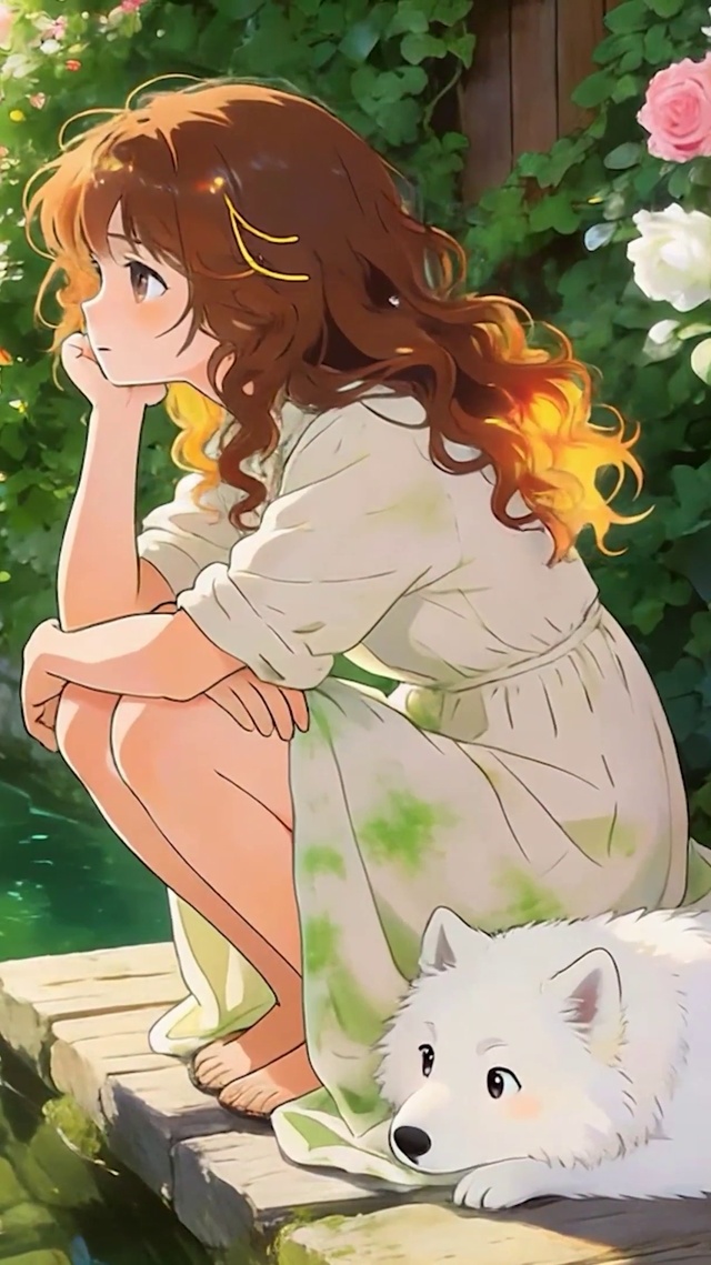 女孩与萌宠