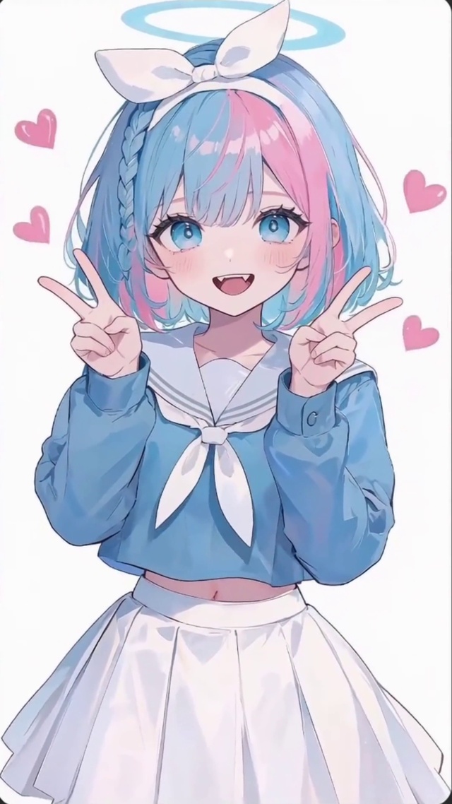 蓝粉天使萝莉