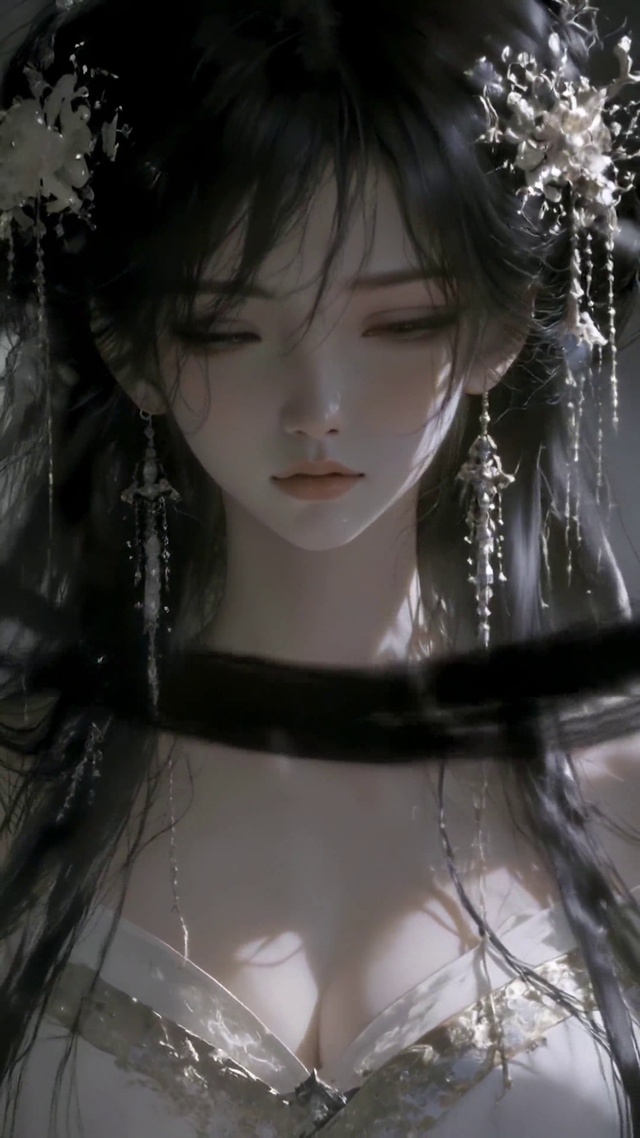 水墨古风清冷美少女