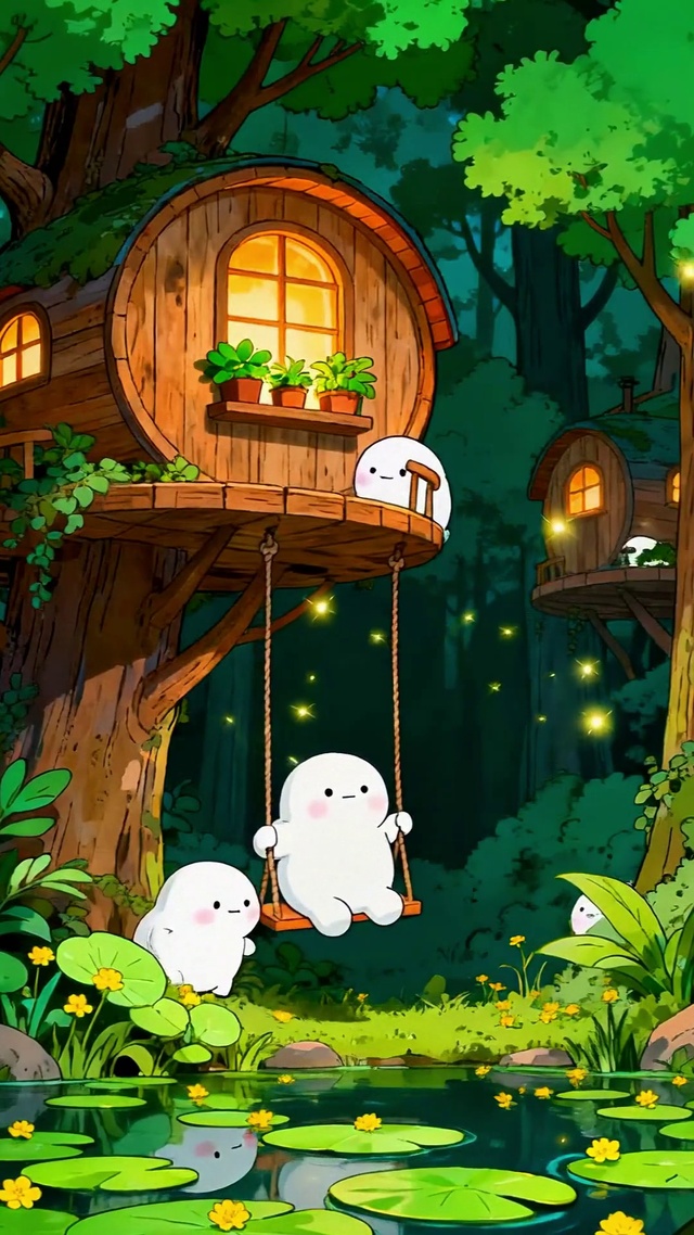 森林夜景