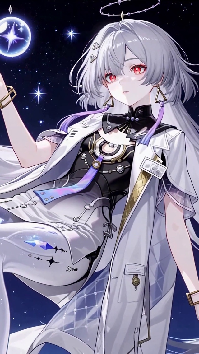 星空银发美少女莫宁