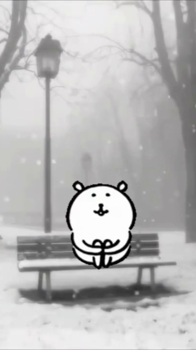 雪天里的自嘲熊