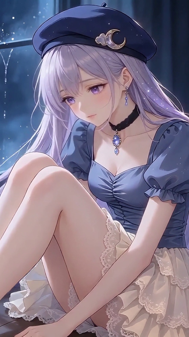雨窗烛光少女