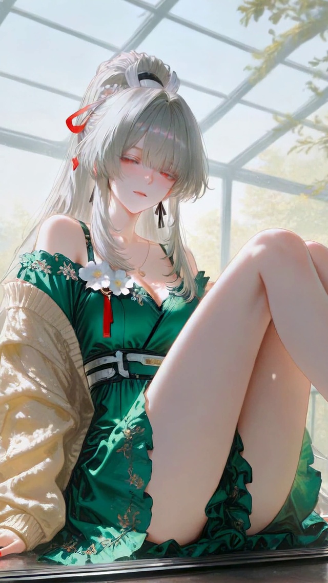 阳光花房银发二次元美少女绯雪