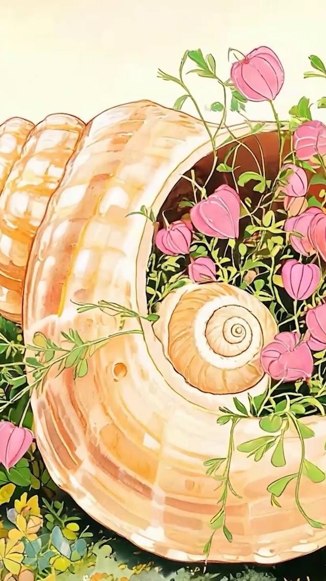 护眼海螺花草树木