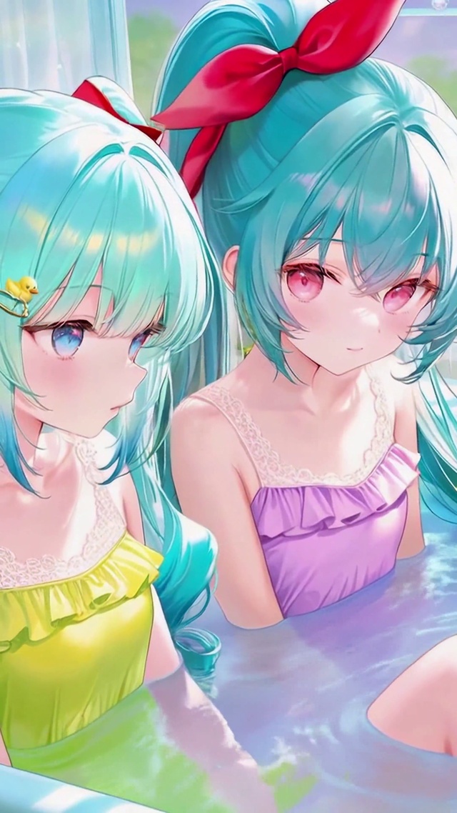 双子少女的泡泡浴时光