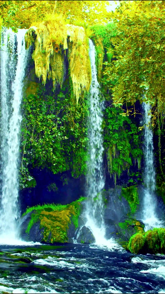 治愈瀑布流水4K