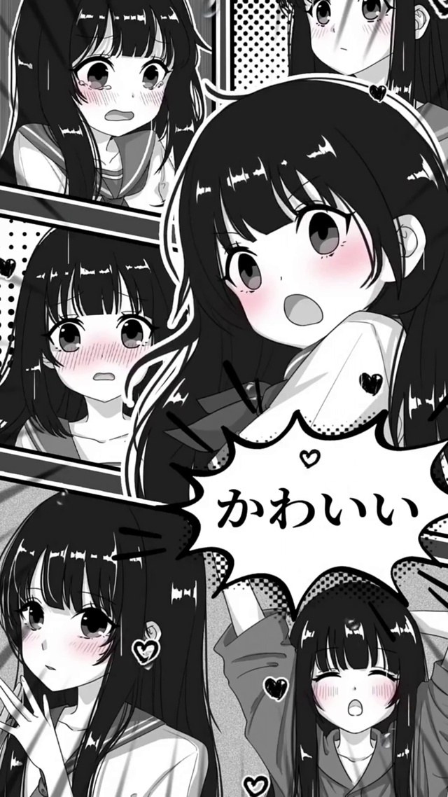 二次元黑白壁纸