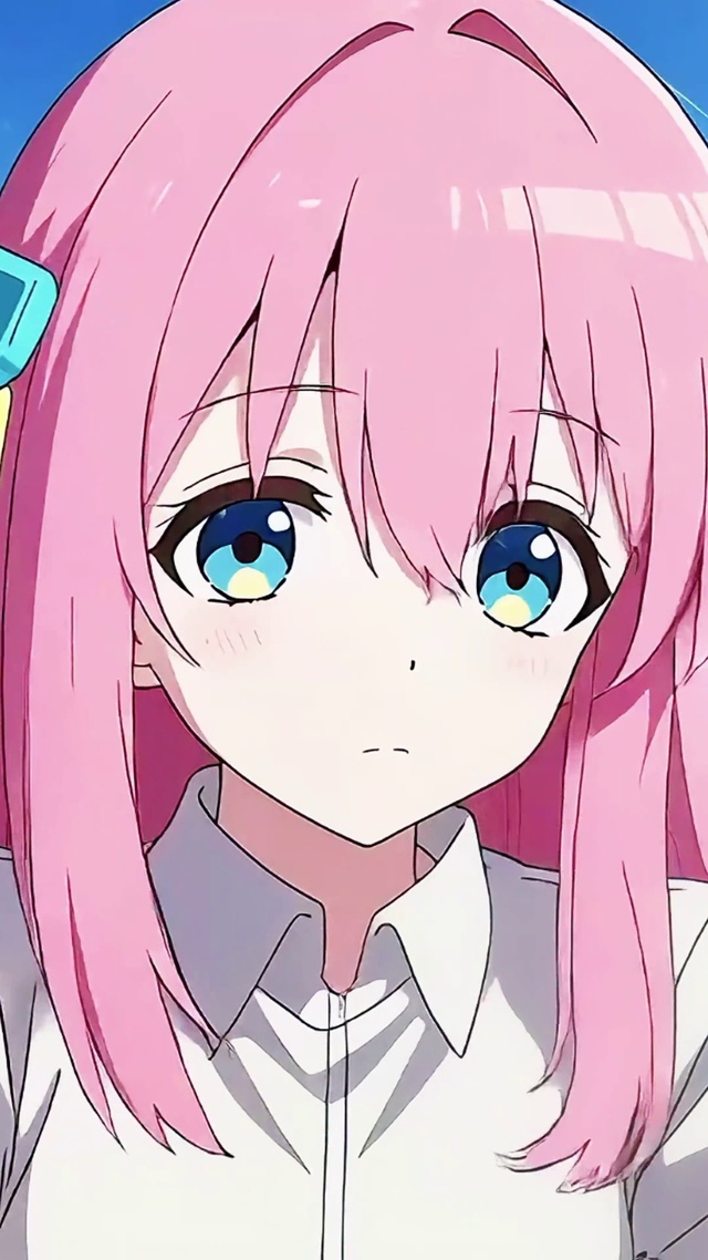 山顶散心的女孩