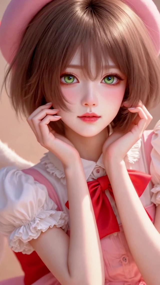 白翼甜美女孩小樱