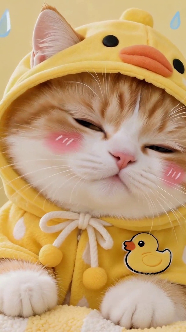 小黄鸭装橘猫