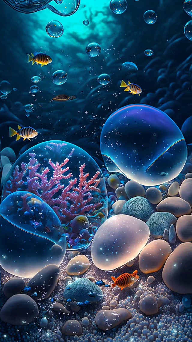 海底发光石头