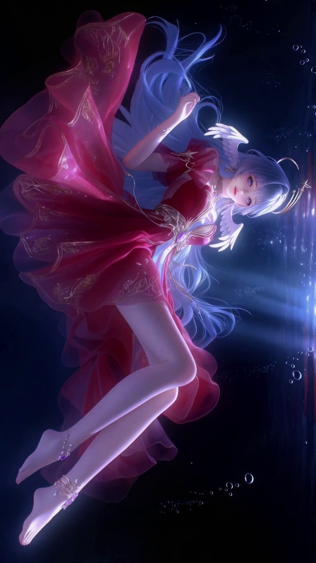 水下梦幻天使蓝发美少女