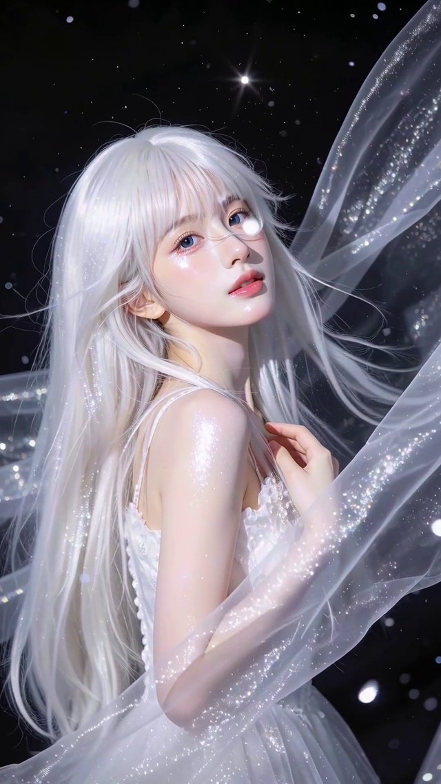 浪漫粒子美女壁纸