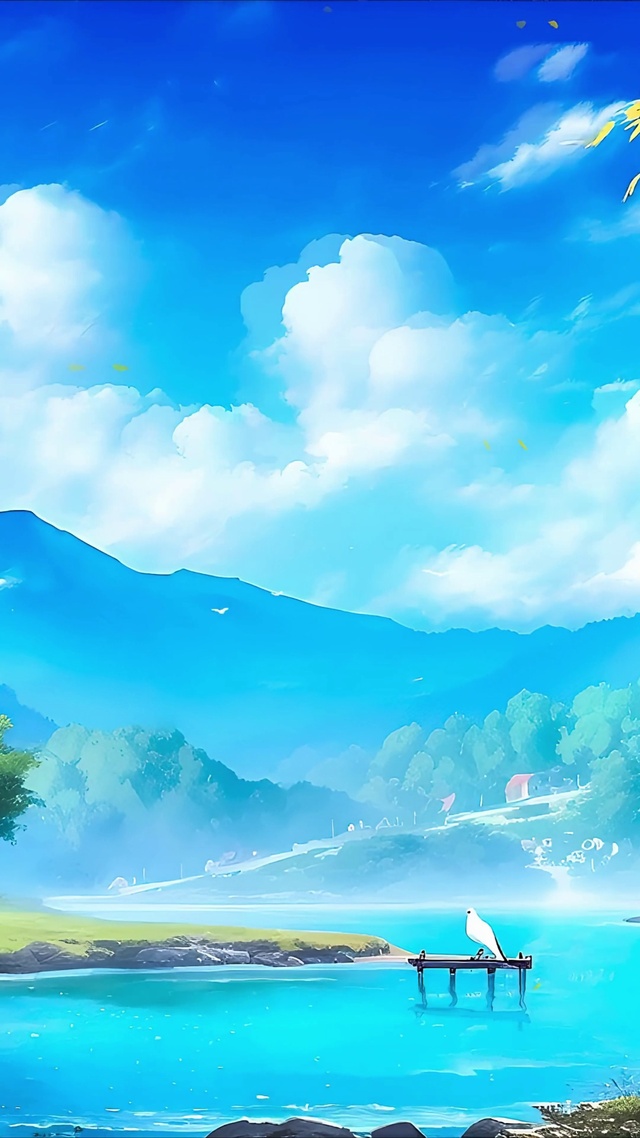 治愈壁纸清新插画