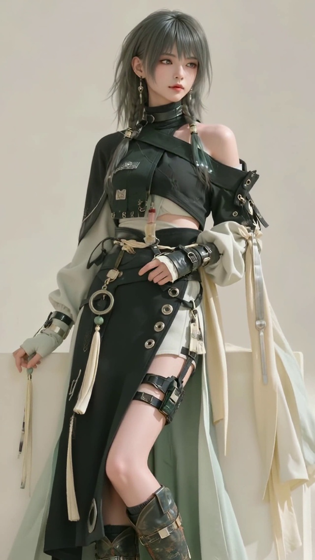 灰发酷飒潮流少女