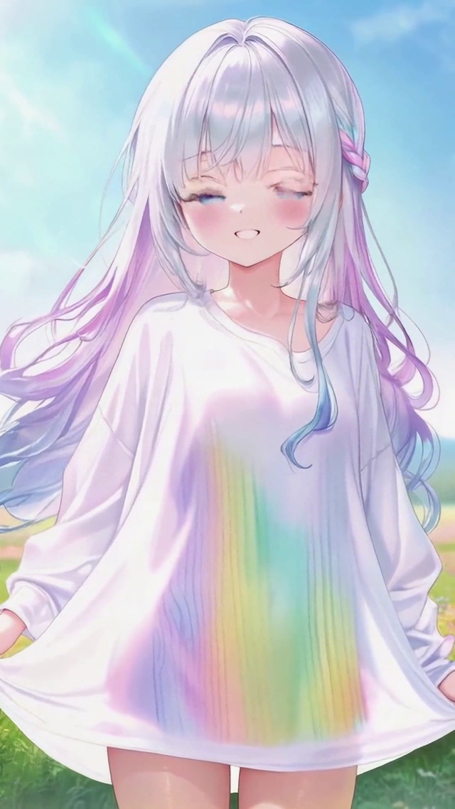 晴空花田清新美少女