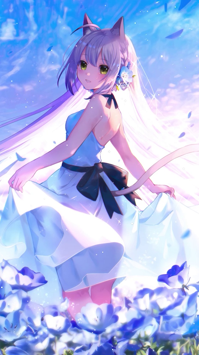 唯美花海少女