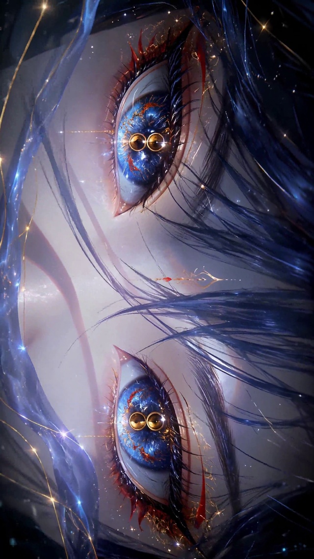 梦幻星河异瞳二次元少女
