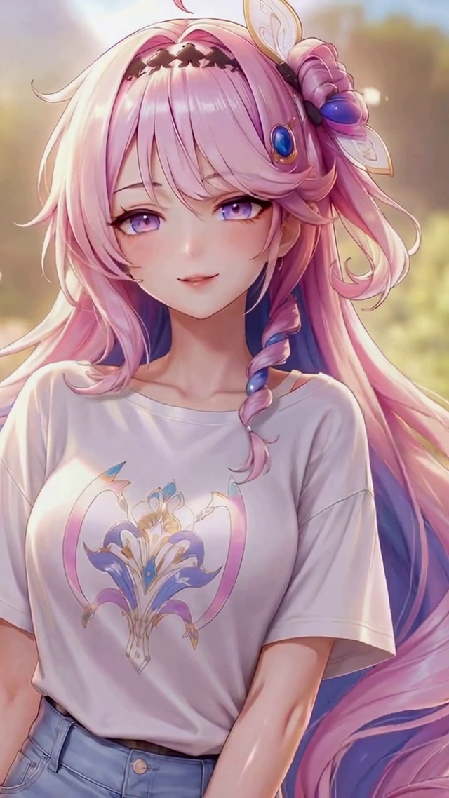 阳光花海粉发美少女达妮娅