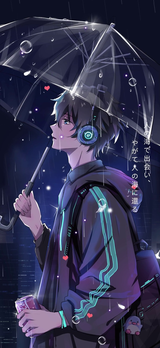 孤独撑伞男孩 别错过