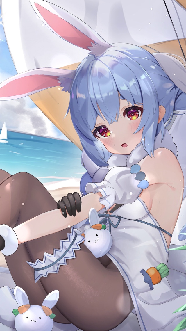 海边兔耳少女
