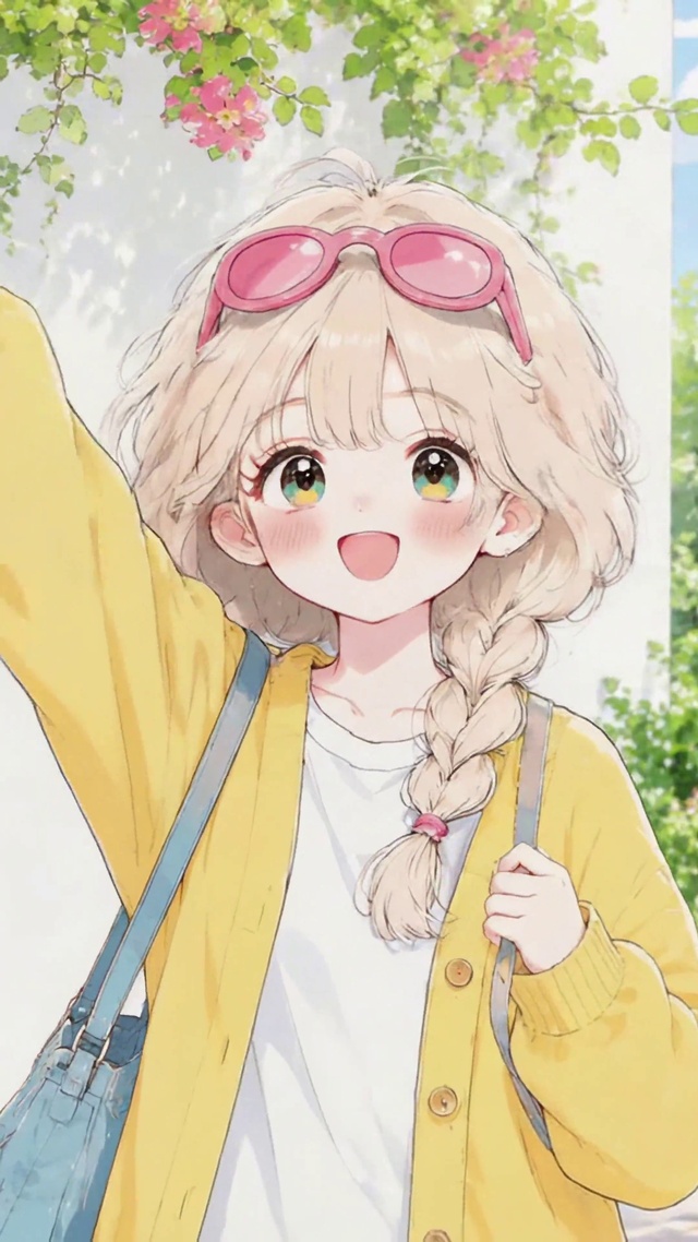 清新春日元气少女