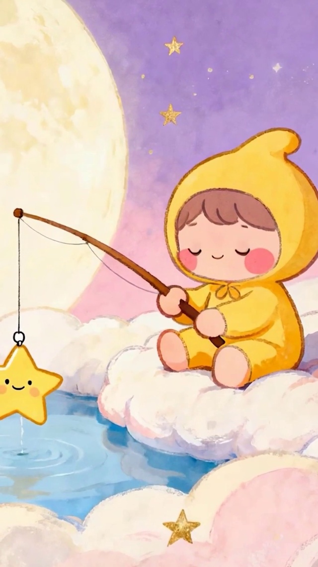 月亮上可爱小精灵