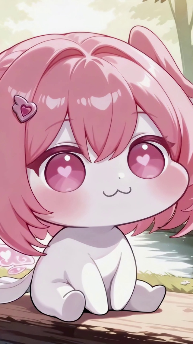 森林溪边的粉发doro莉奈娅