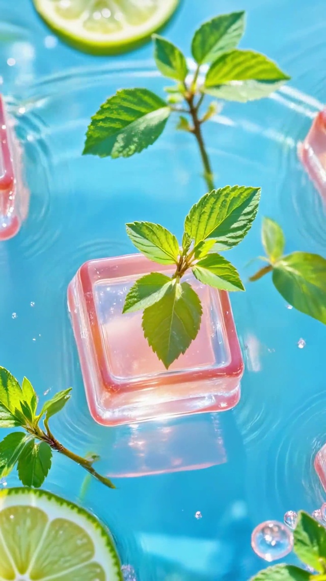 夏日限定的薄荷柠檬冰饮