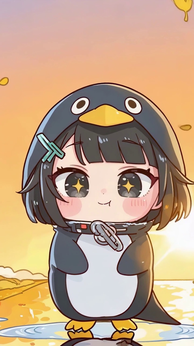 秋日小路企鹅宝宝