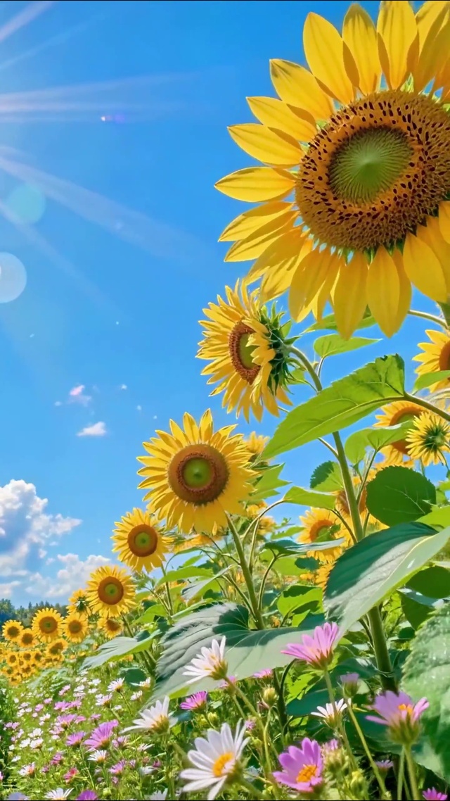 烈日吻过的金色花海