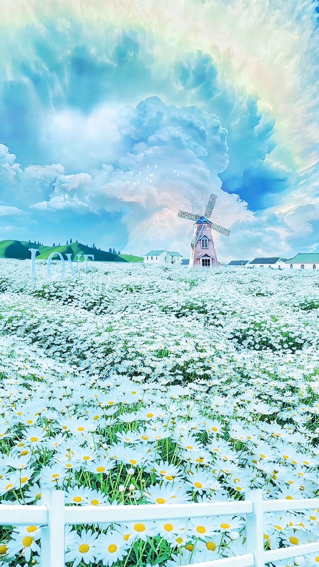 清凉花海 七彩祥云