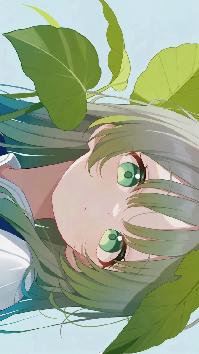 清新绿叶美少女