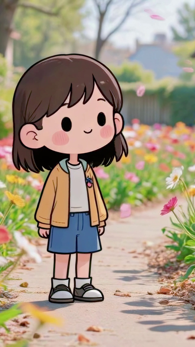 花海少女漫步