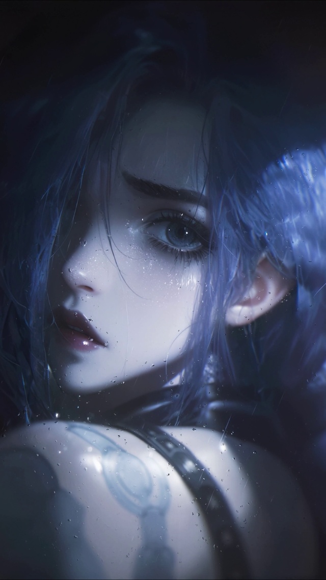 金克丝雨中伤感