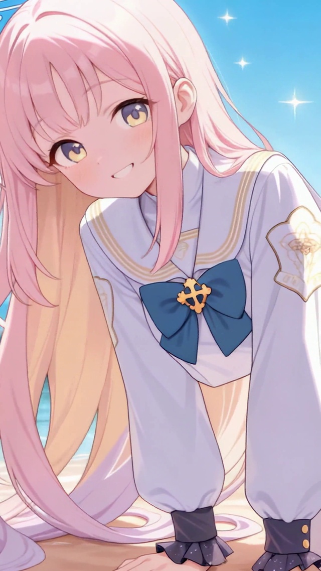海边粉发天使美少女圣园未花